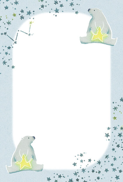 Polar Bears and Starry Skies - Frontia postcard pad
