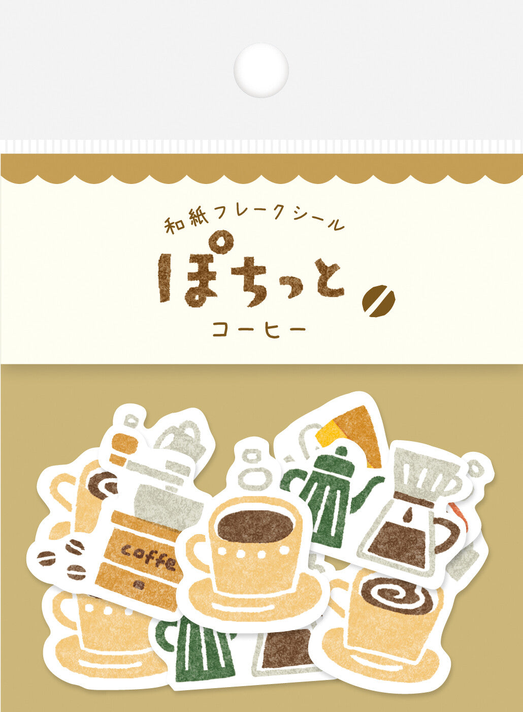 Pochitto Coffee - Furukawashiko Washi Flake Stickers