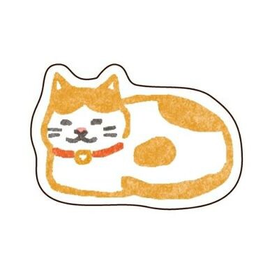 Pochitto Cat - Furukawashiko Washi Flake Stickers