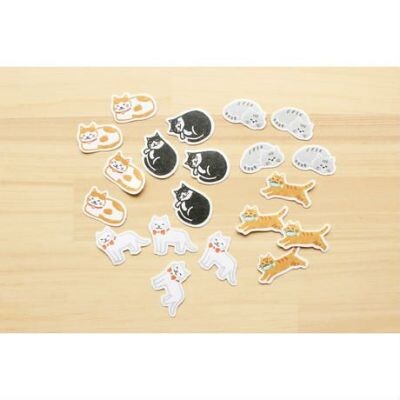 Pochitto Cat - Furukawashiko Washi Flake Stickers