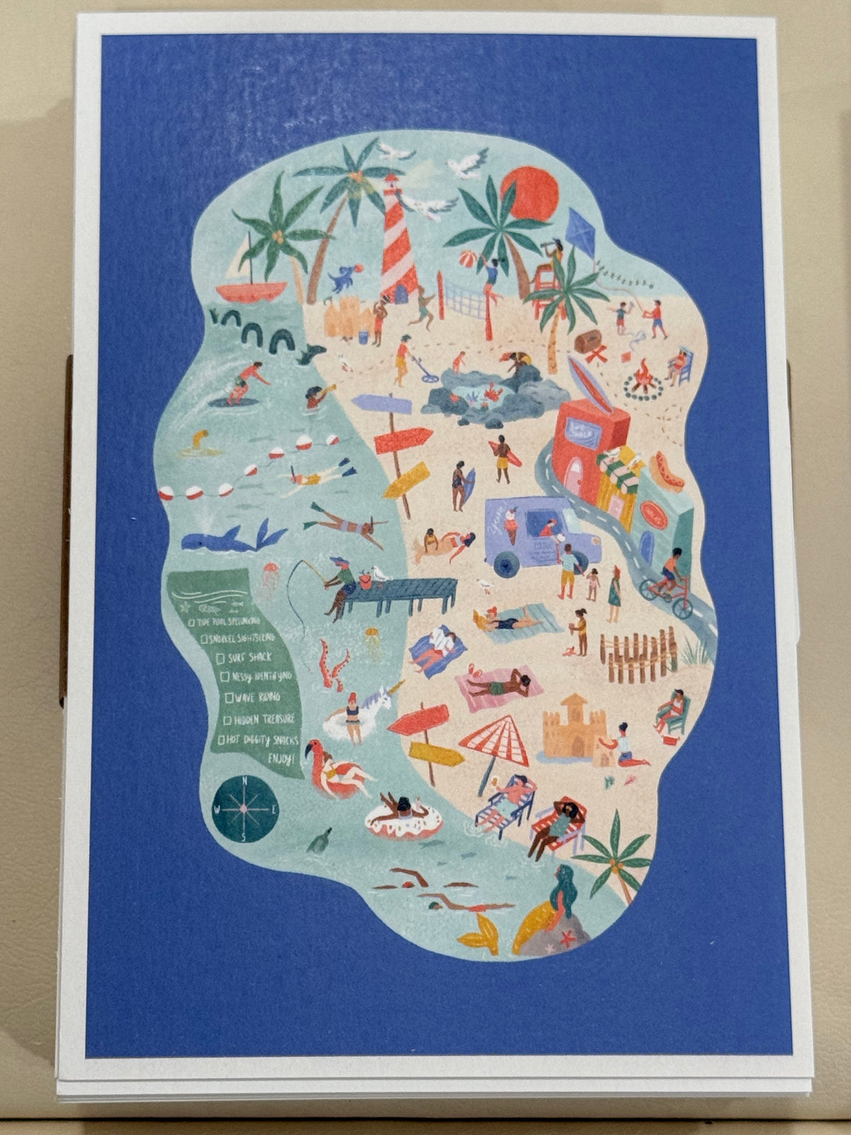Fun In The Sun - Contour - Lantern Press Postcard