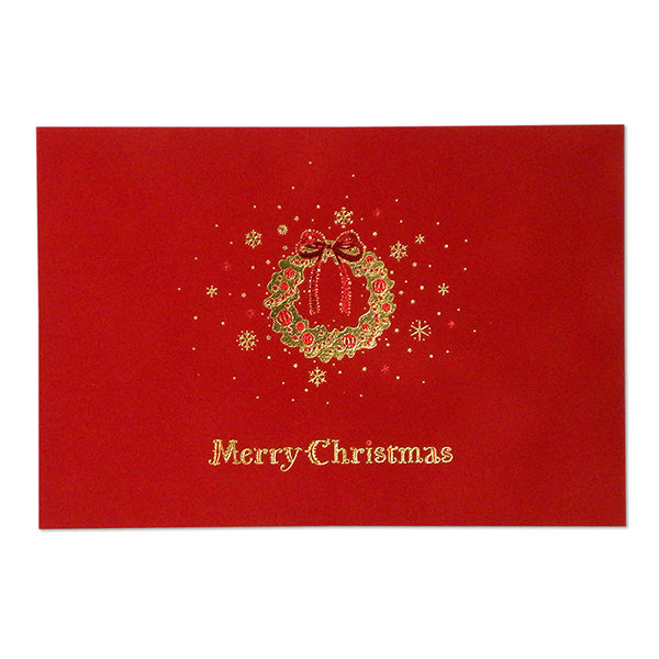 Christmas Wreath - velvet postcard *Limted stock