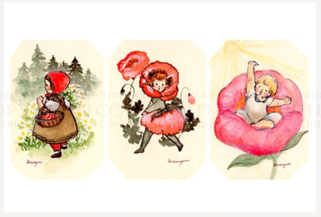 Little Red, Tekla, Thunberia - Krimgen postcard