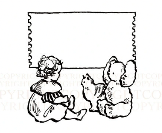 Ticket Frame - Krimgen Rubber Stamp