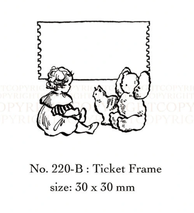 Ticket Frame - Krimgen Rubber Stamp