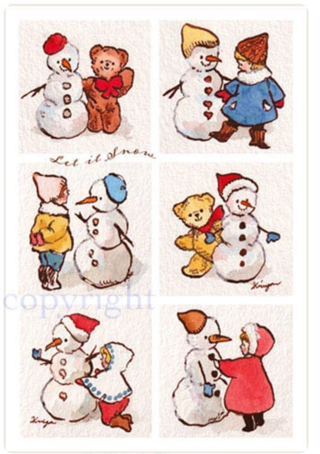 Snowmen - Krimgen postcard