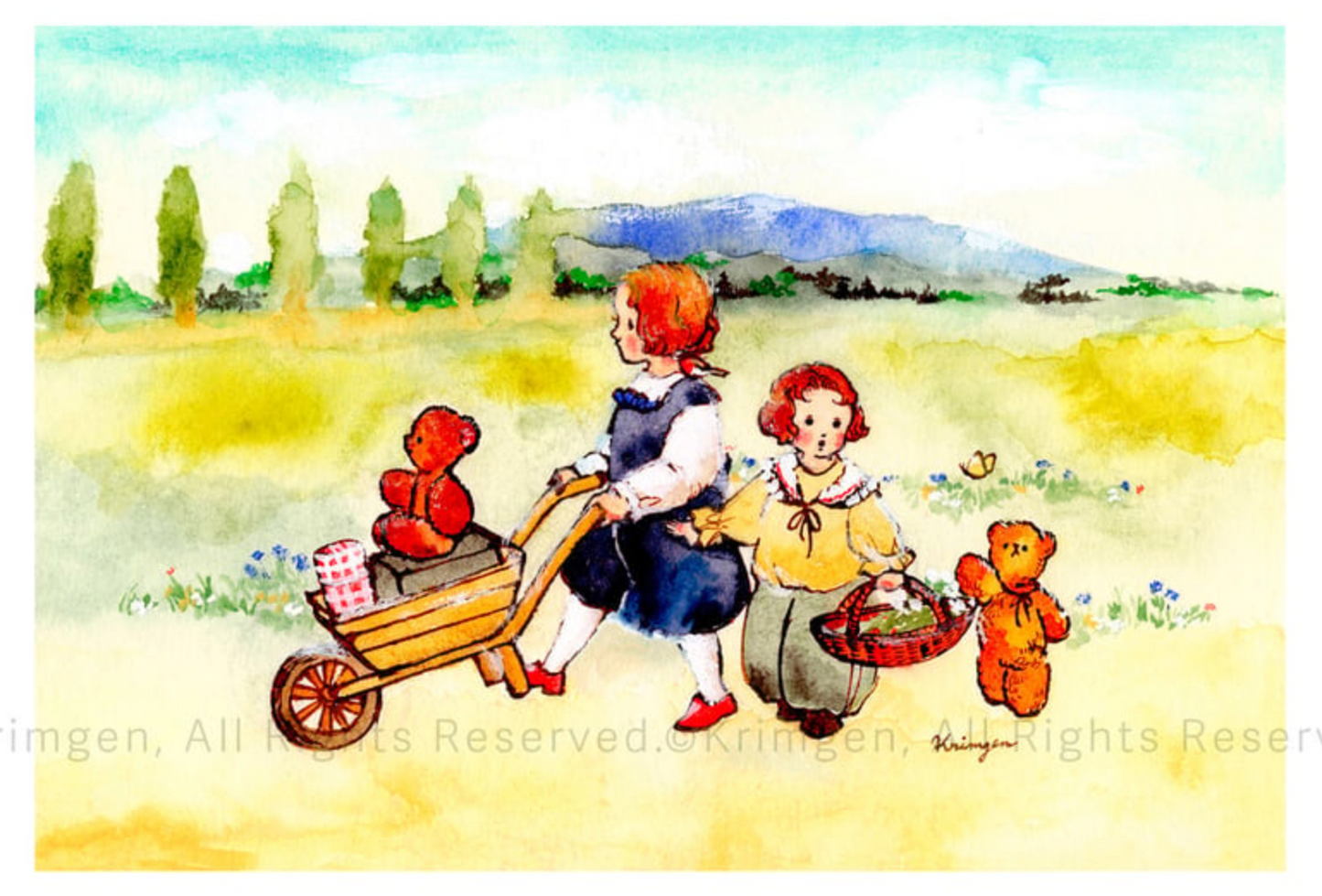 Going to Market - Krimgen postcard
