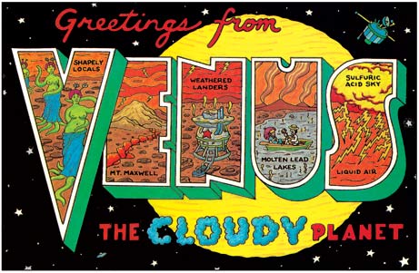 Greetings From Venus: The Cloudy Planet - Visual Vacations postcard