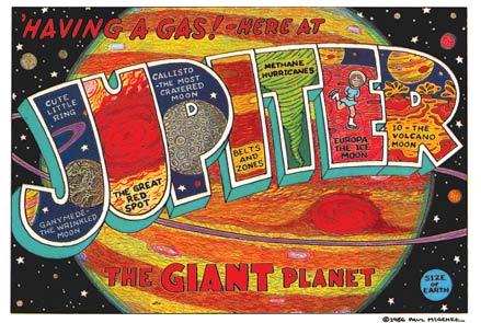 Having a Gas here at Jupiter - The Giant Planet - Visual Vacations postcard