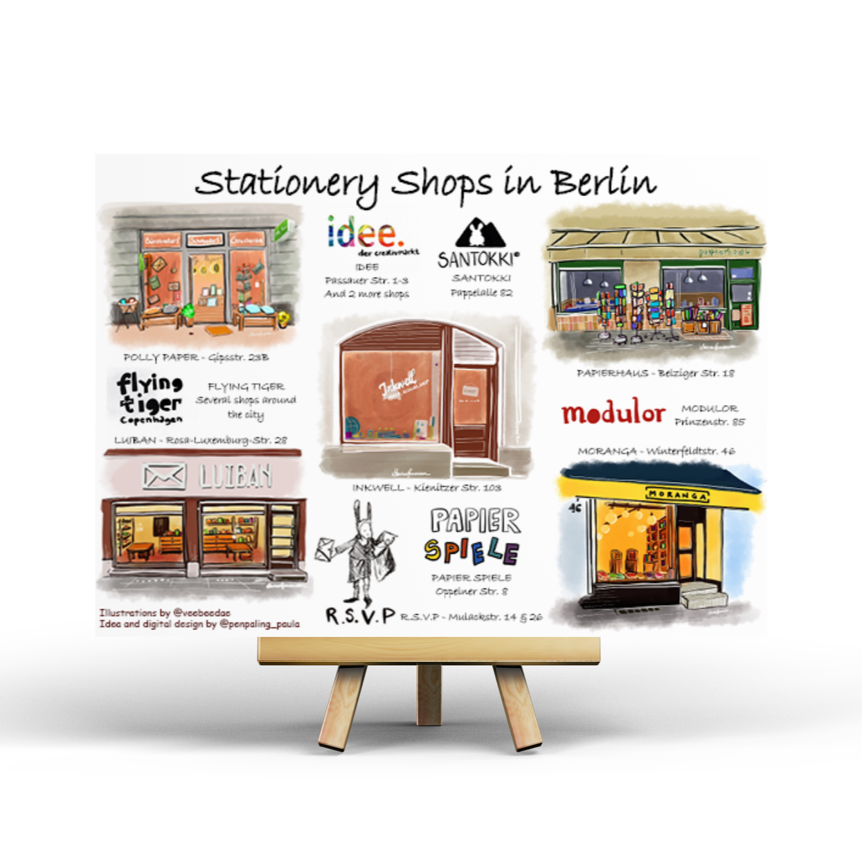 Stationery Shops in Berlin - Penpaling Paula Postcard