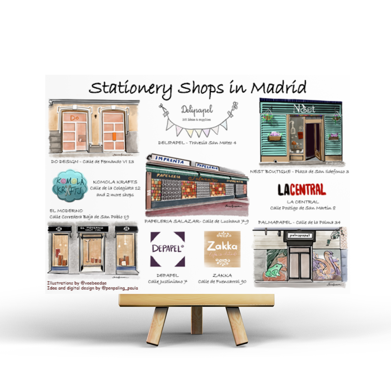 Stationery Shops in Madrid - Penpaling Paula Postcard