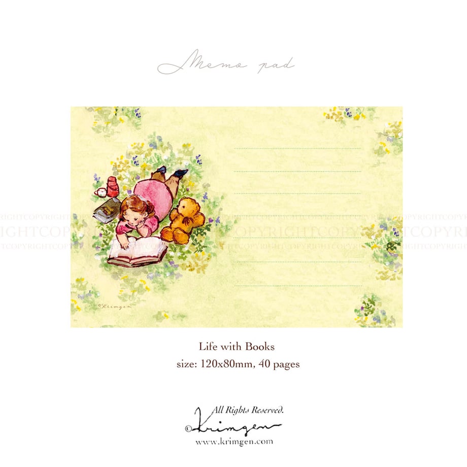 Life with Books - Krimgen Memo Pad
