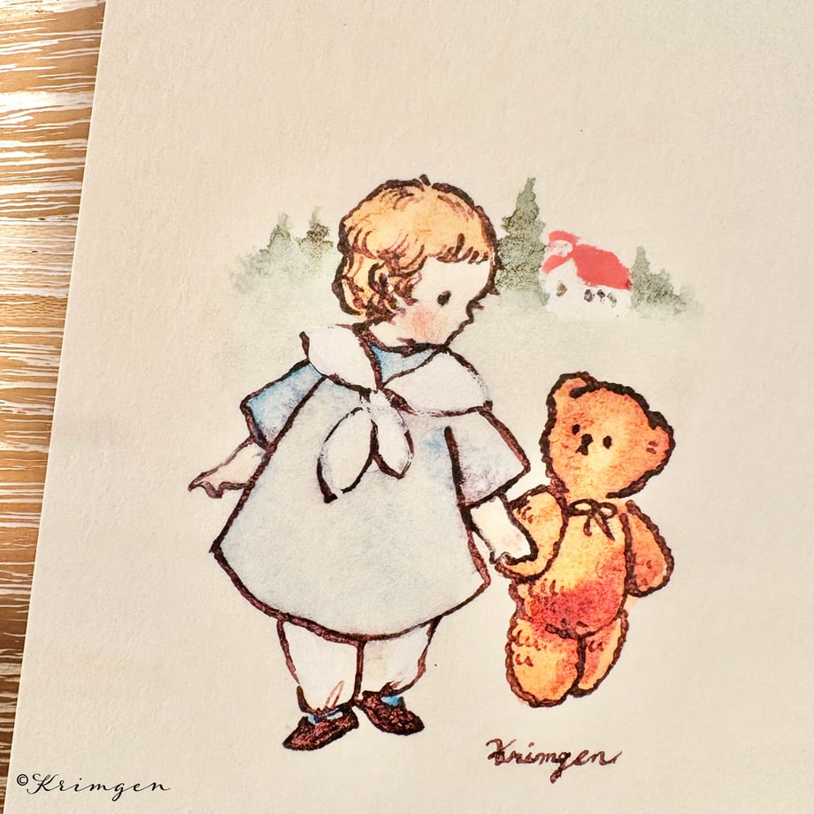 "Light Blue Dress" - Krimgen postcard