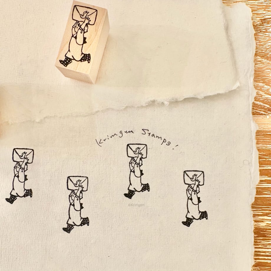 Carrying a Letter - Krimgen Rubber Stamp