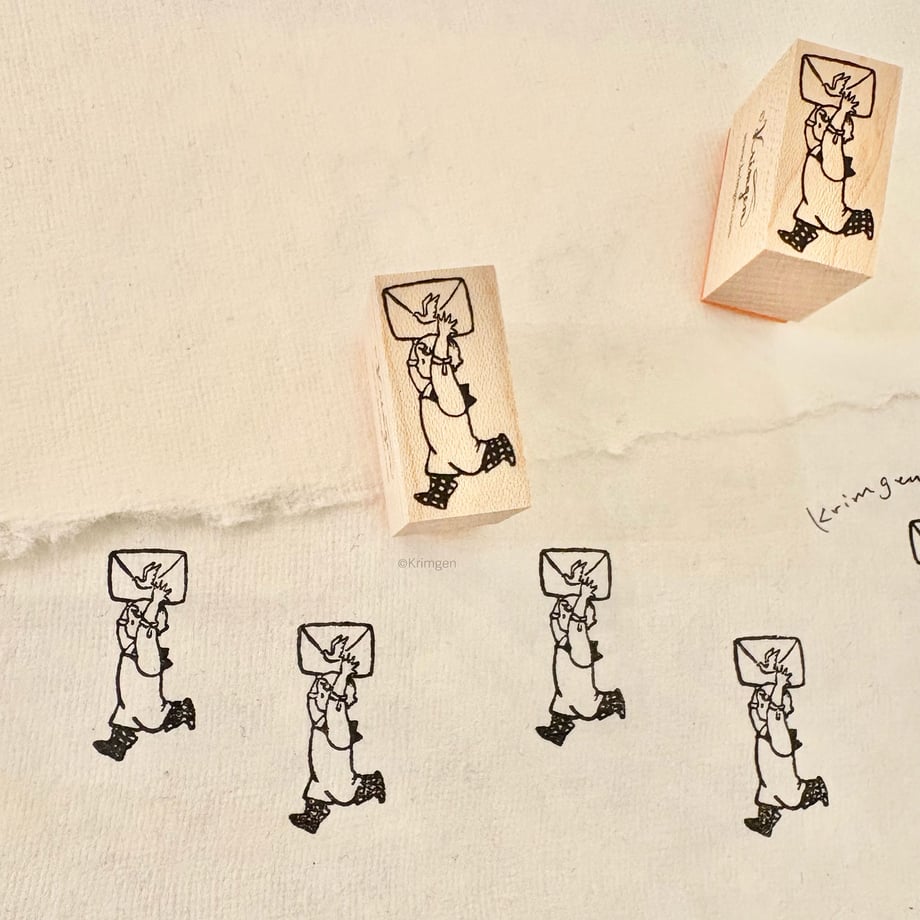 Carrying a Letter - Krimgen Rubber Stamp