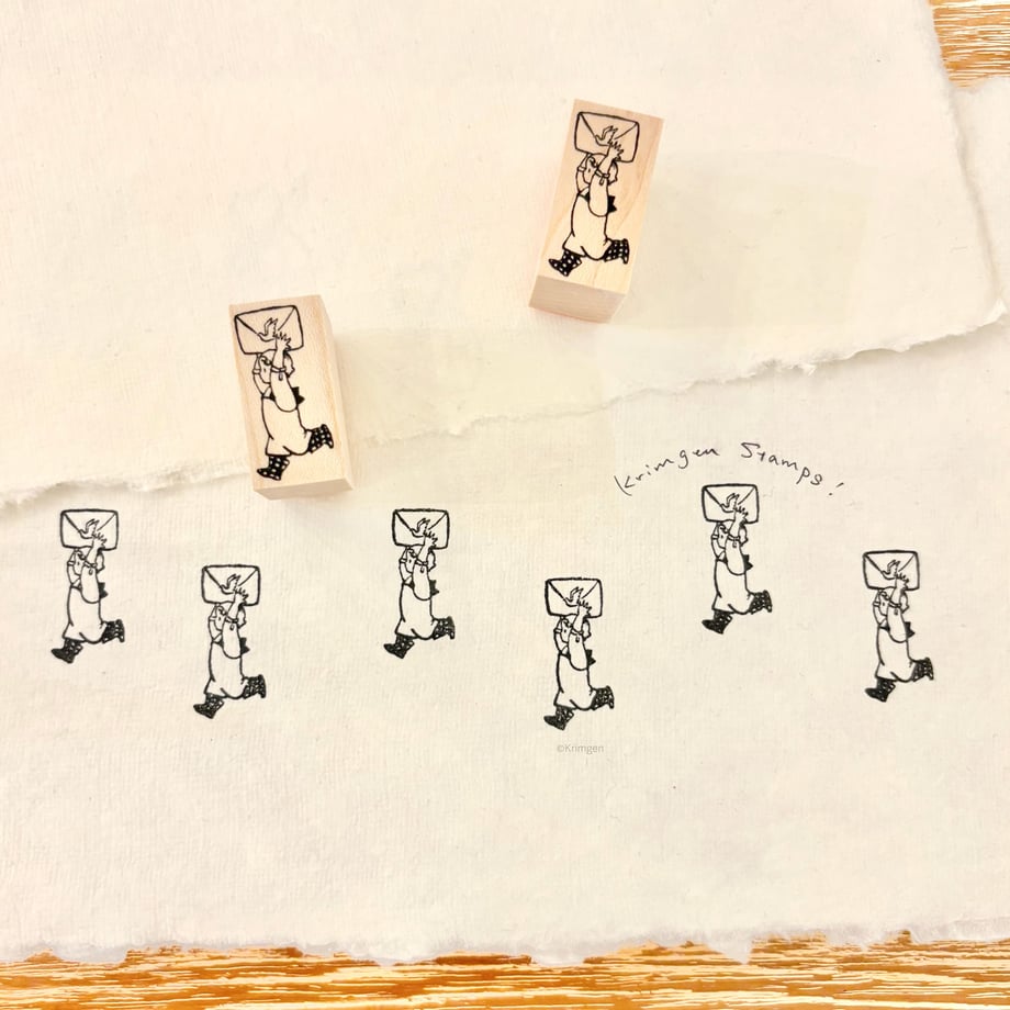 Carrying a Letter - Krimgen Rubber Stamp
