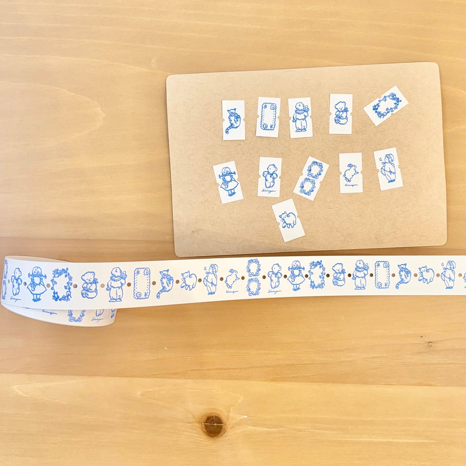 "Blue" - Krimgen - small label stickers roll