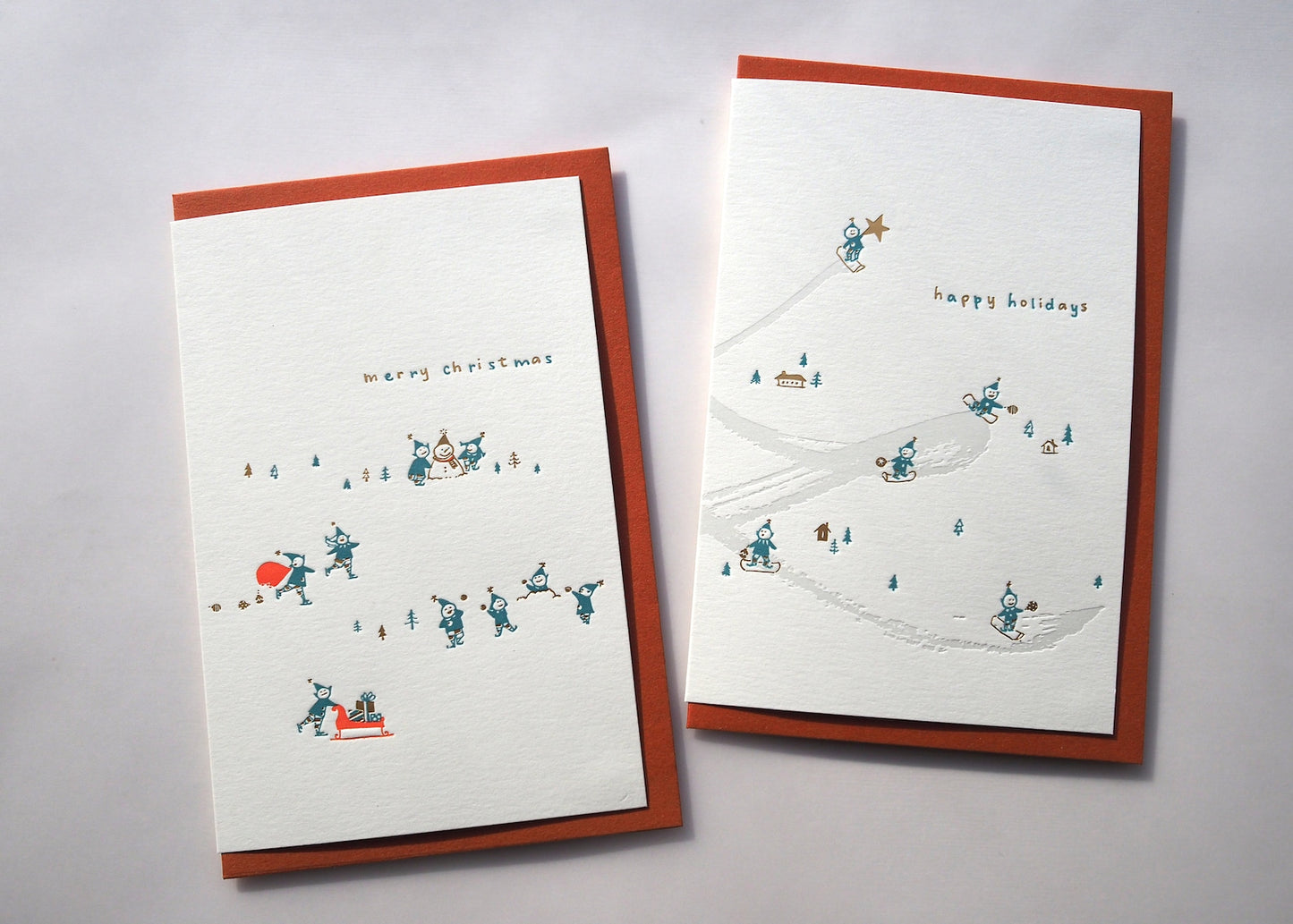 Little Elf Xmas - letterpress notecard - Ditto Ditto