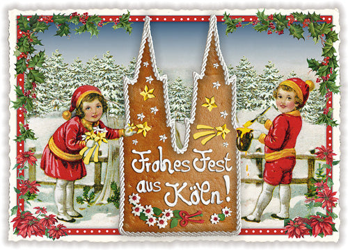 Städte-Postkarte, Frohes Fest aus Köln - PK394