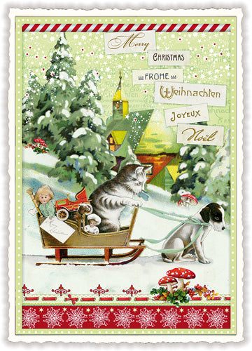 Merry Christmas - Frohe Weihnachten - Joyeux - PK512