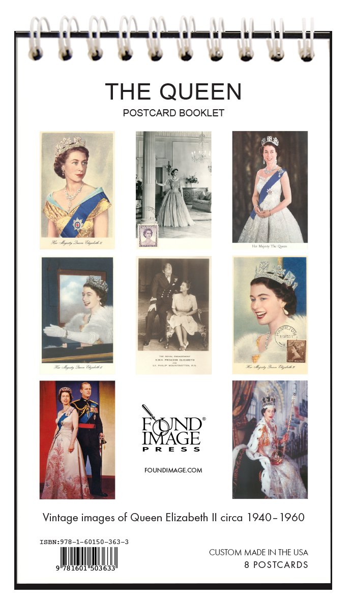 THE QUEEN Postcard Booklet - Found Image postcard
