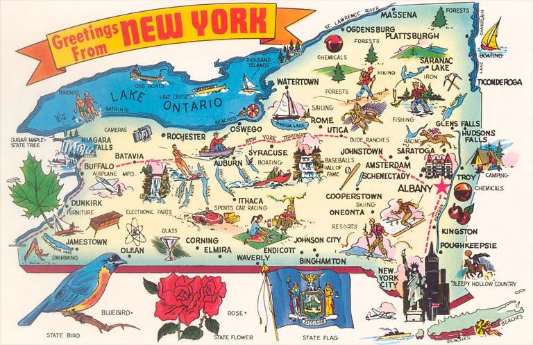 Greetings from New York - Vintage Image - Found Image postcard