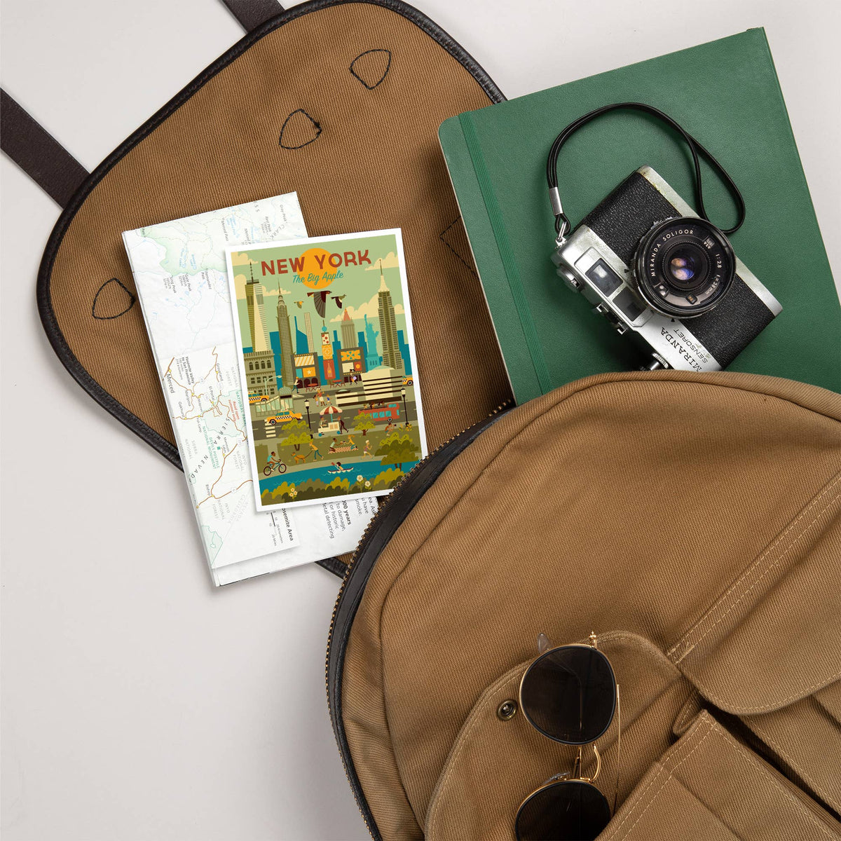 New York City, Geometric City Series - Lantern Press Postcard