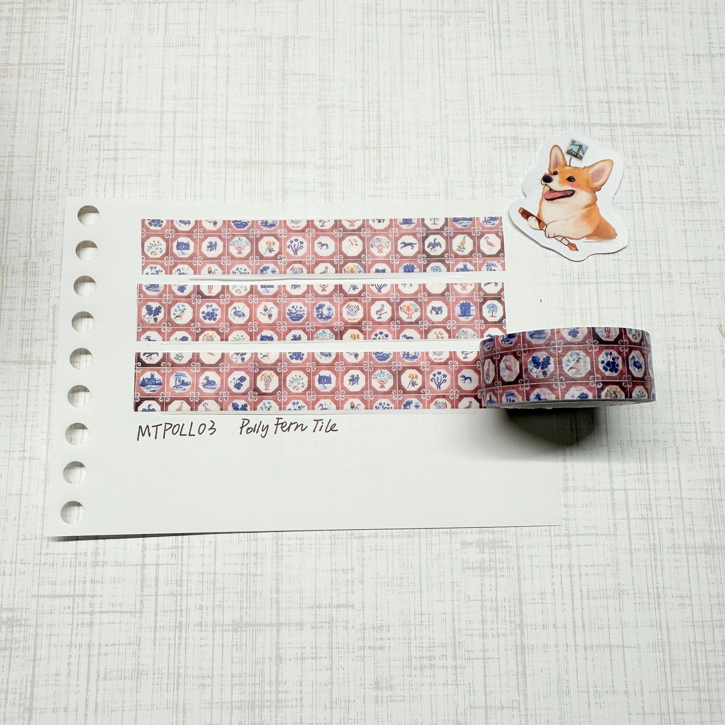 Polly Fern Tile - 55cm sampler - mt masking tape