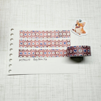 Polly Fern Tile - 55cm sampler - mt masking tape