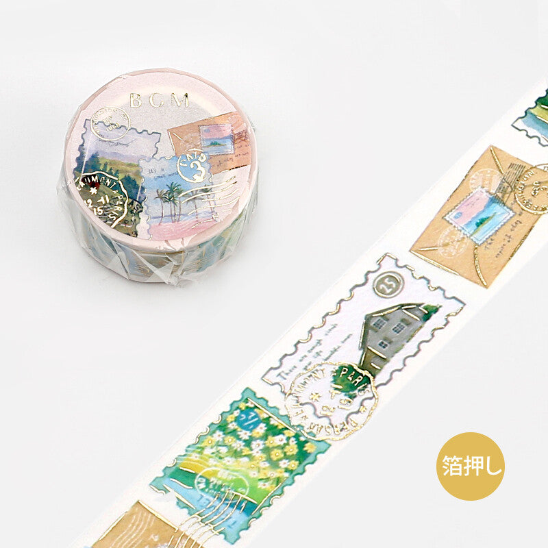 Post Office - Scenery - BGM Foil Stamping washi tape