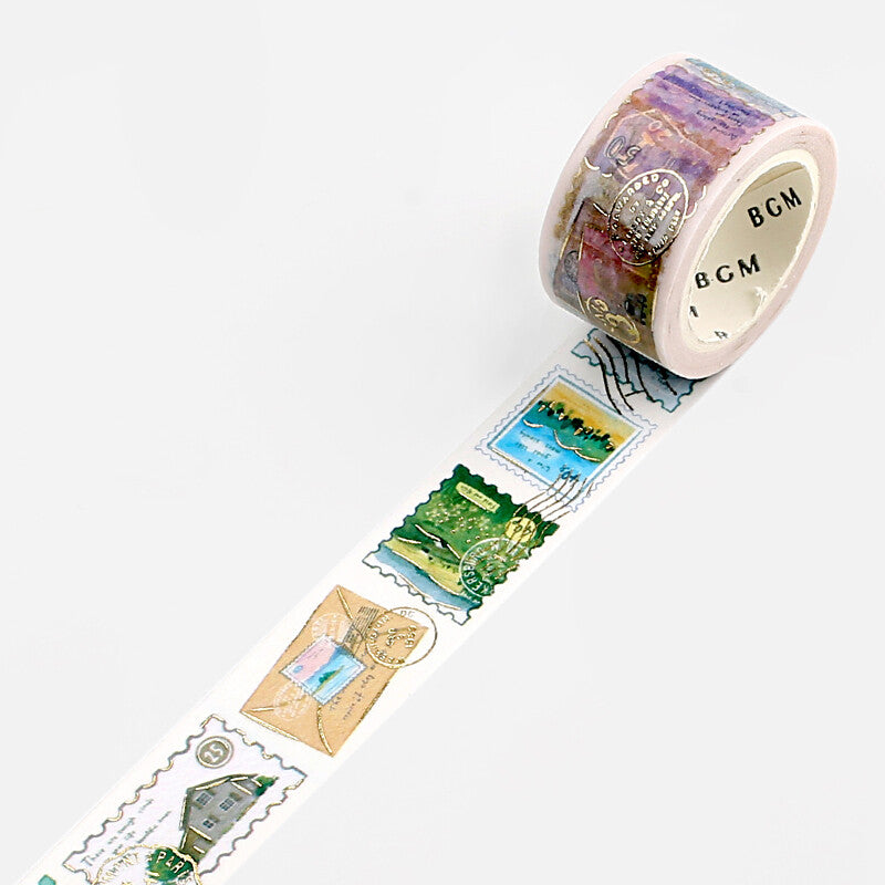 Post Office - Scenery - BGM Foil Stamping washi tape