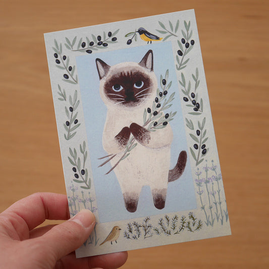 Siamese cat - Cat in a picture book series- 4Legs postcards