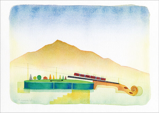 Violin station - Kazuaki Yamada Postcard