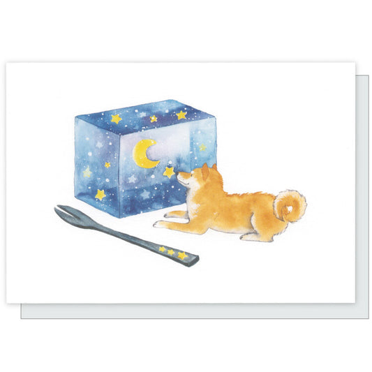 Shiba Inu and Delicious Summer Card - Natsuka Murata Notecard