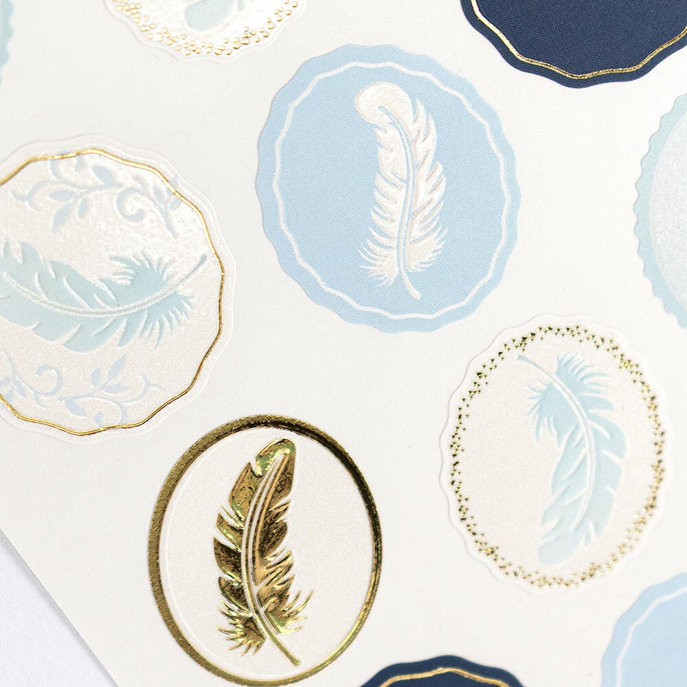 Pearl Seal Large Feather - Decorative Stickers - NB.co