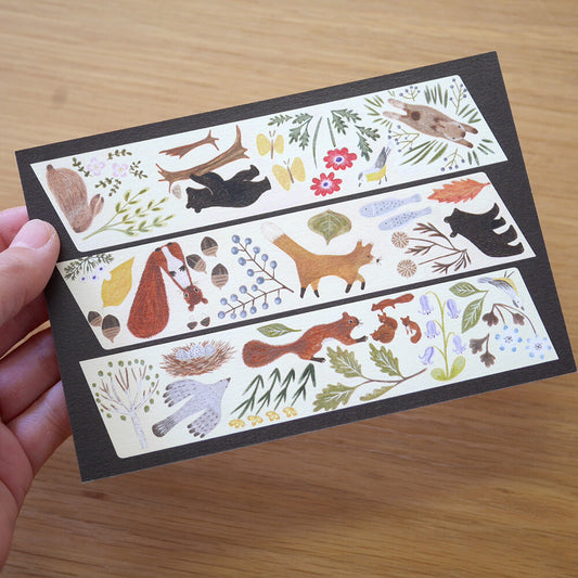 Animals in the Forest - 4legs postcards