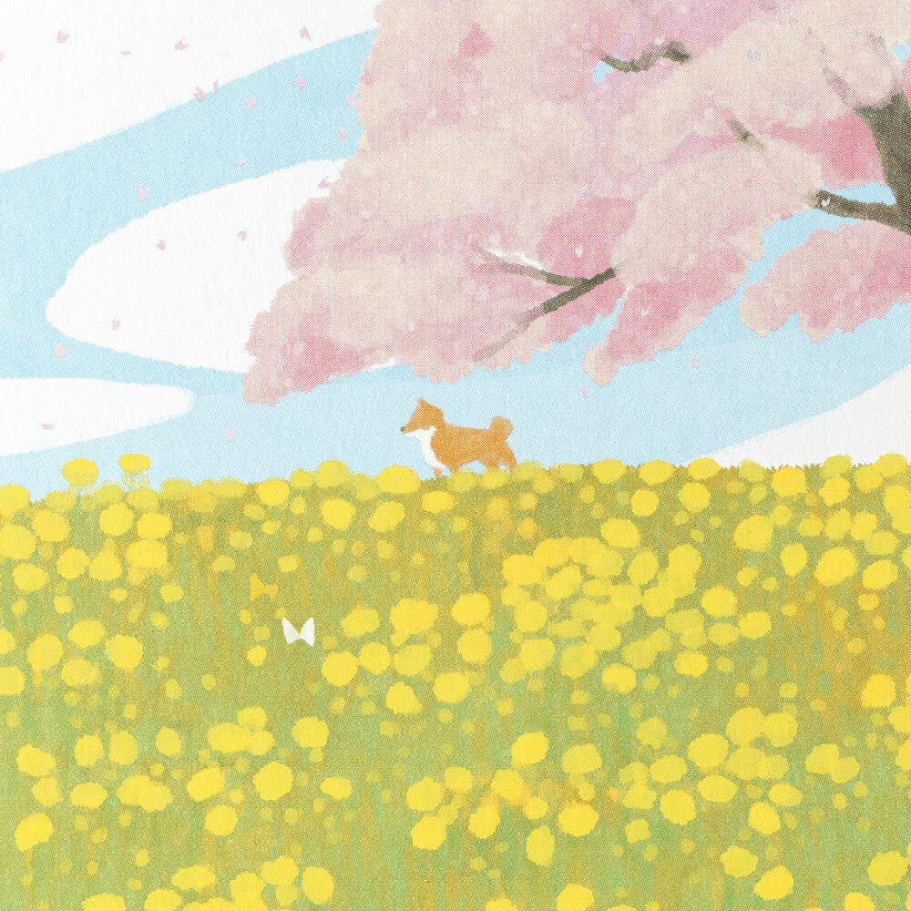 Spring and Shiba Inu - NB.co postcard