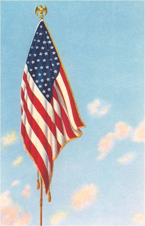 American Flag - Found Image postcard