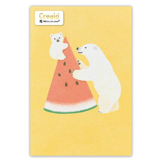 Polar bear and watermelon - NB.co postcard
