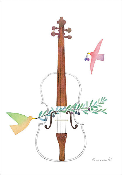 Words on Violin - Kazuaki Yamada Postcard