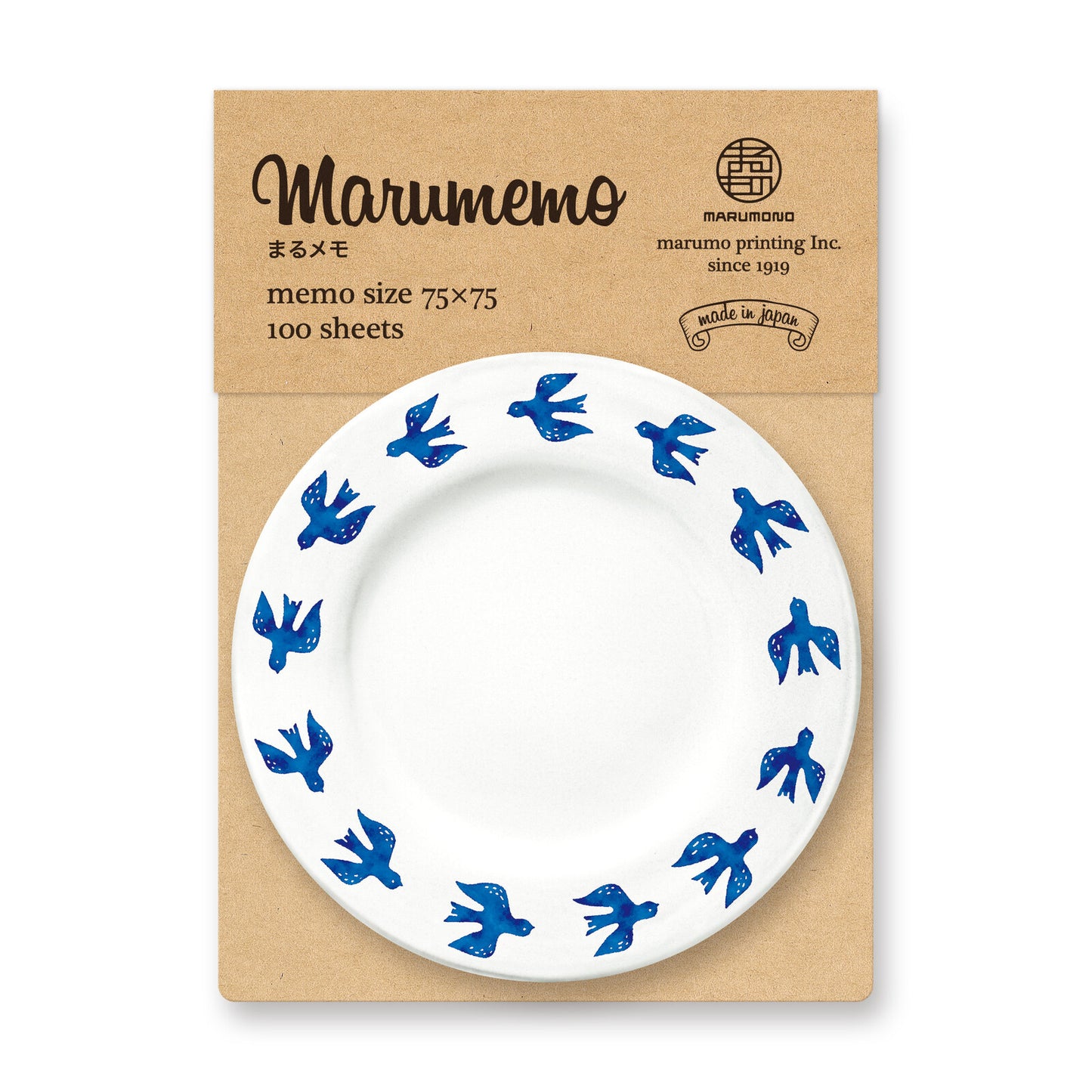 Bird - memo pad Marumemo Scandinavian Dish Collection