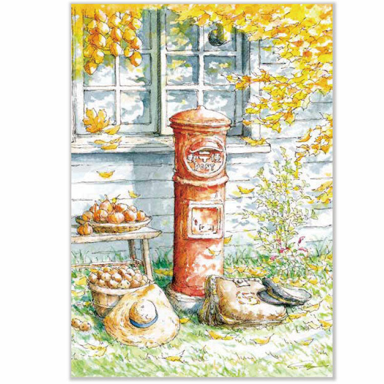 Autumn Pattern - Mailbox - Shinya Uchida Postcard