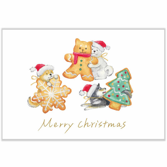 Shiba Inu and Ornament- Natsuka Murata Postcard