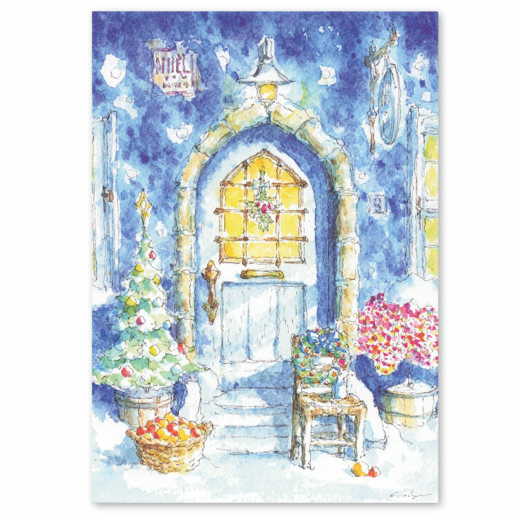 Noel's Window - Merry Christmas- Shinya Uchida Postcard