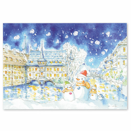 Xmas Market - Merry Christmas- Shinya Uchida Postcard