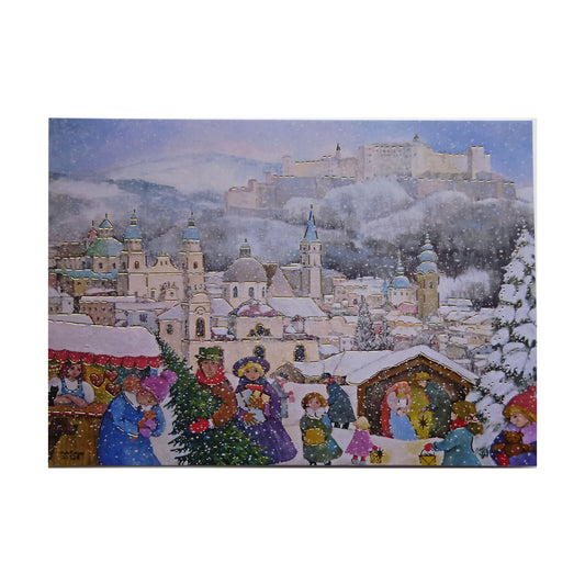 Christmas Market in Salzburg - LUKA BASIC postcard