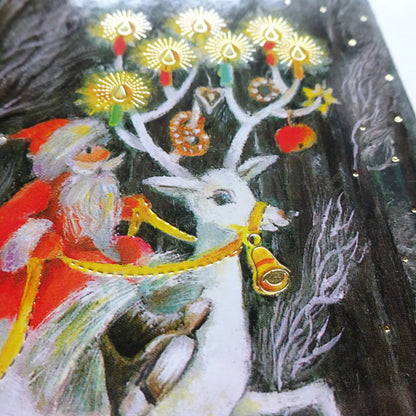 Santa and Reindeer - LUKA BASIC postcard