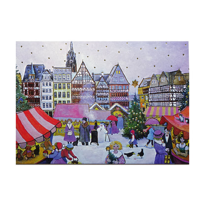 Christmas Market in Frankfurt - LUKA BASIC postcard