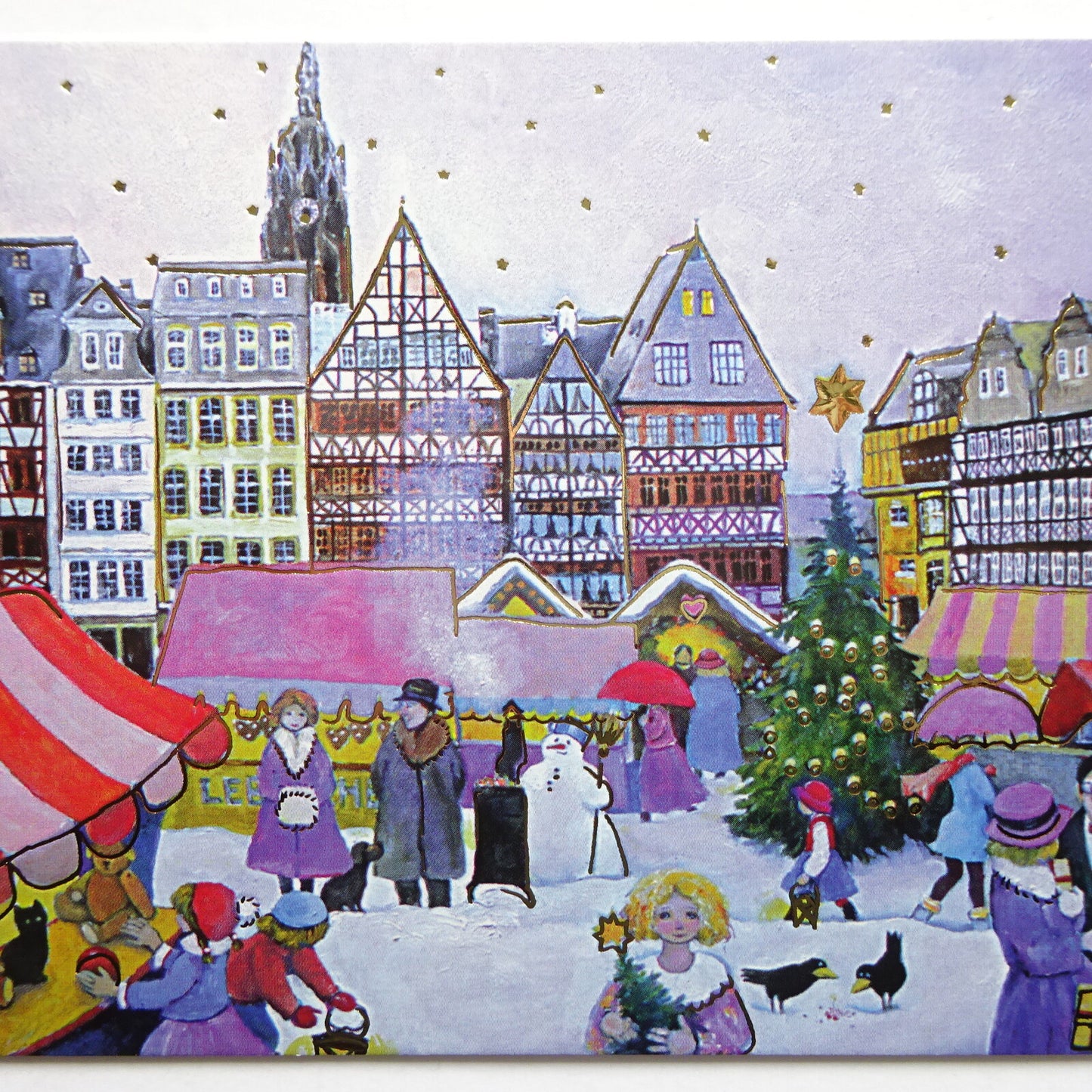 Christmas Market in Frankfurt - LUKA BASIC postcard