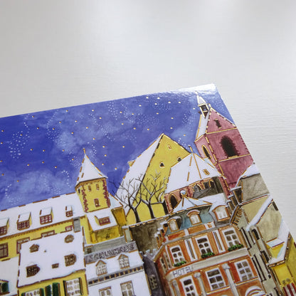 Christmas Streetscape in Basel - LUKA BASIC postcard